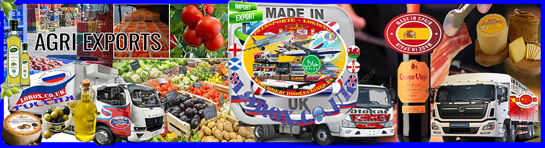 Agro Exports Spain - Logistics 8 Demographic Continents (including Russia Federation) (Airlines - Maritime - Rail Courier - Road Transportation)