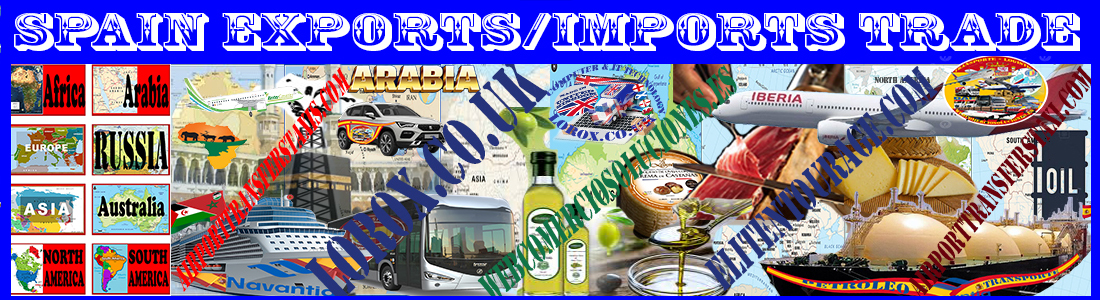 Exports Spain - Logistics 8 Demographic Continents (including Russia Federation) (Airlines - Maritime - Rail Courier - Road Transportation)